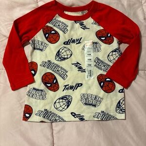 Jumping Beans Red and White Spider-Man Long Sleeve Tee